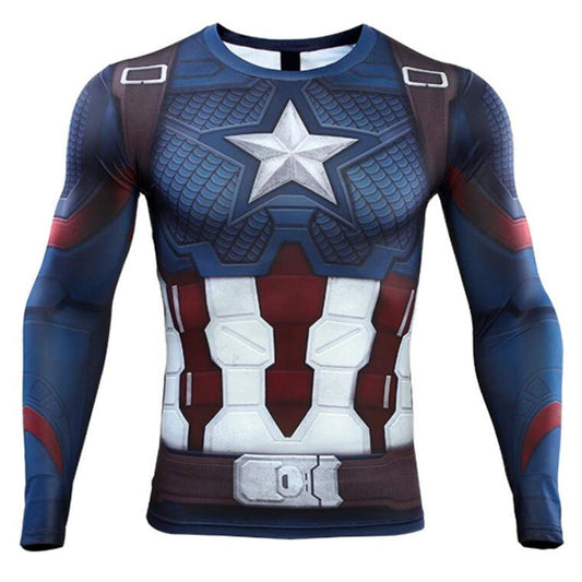 Men's Compression Shirt Super-Hero Series Cosplay Long-Sleeve Tee Fitness Running Workout Sports Base Layer Tops 3.6 out of 5 stars    19 ratings
