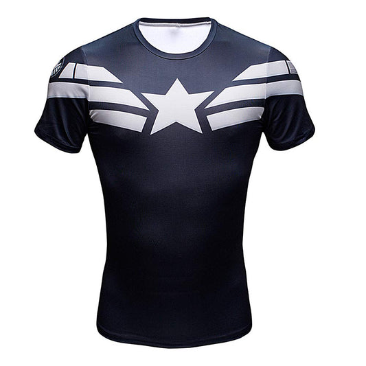 Super Hero Compression T Shirts Short Sleeve Tops Tee for Men