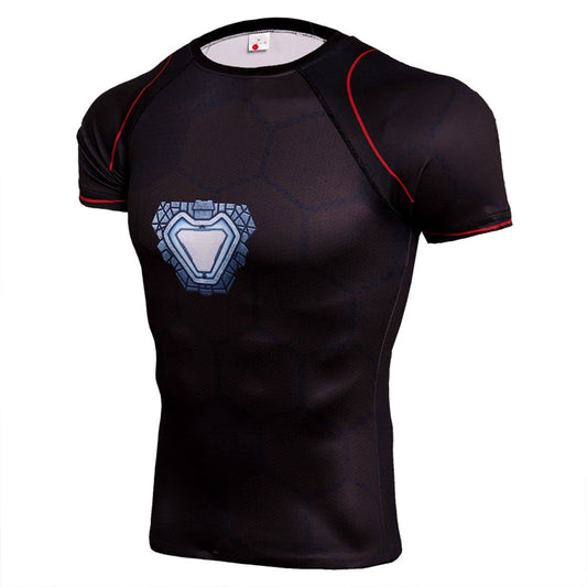 Superhero Compression Sports Shirt, Men's Compression T-Shirt Super Hero Shirt