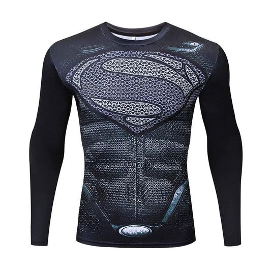 Men's Cosplay Compression Sports Fitness Shirt Quick-Drying Running Tee